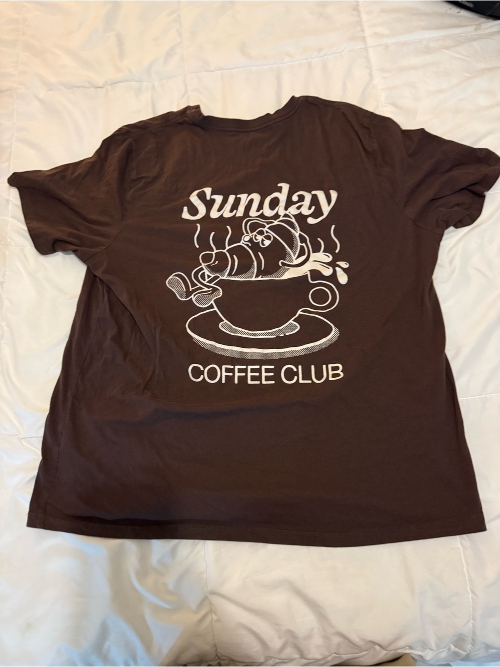 Old Navy Men's Short-Sleeve 'Sunday Coffee Club' Graphic Tee - Brown